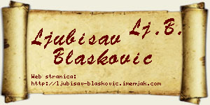 Ljubisav Blašković vizit kartica